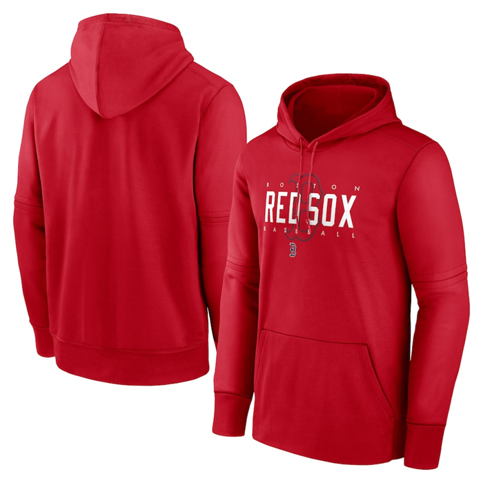 Men's Boston Red Sox Red Pregame Performance Pullover Hoodie